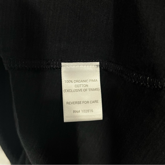 NWT Garnet Hill Weekender V-Neck Short-Sleeve Tee in Black Size L Large - Picture 5 of 5